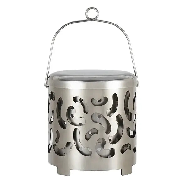 1 Piece Portable Camping Stove Heater Cover, Stainless Steel Tent Warmer for Outdoor Hiking and Camping, Silver, 10.3 x 11 cm