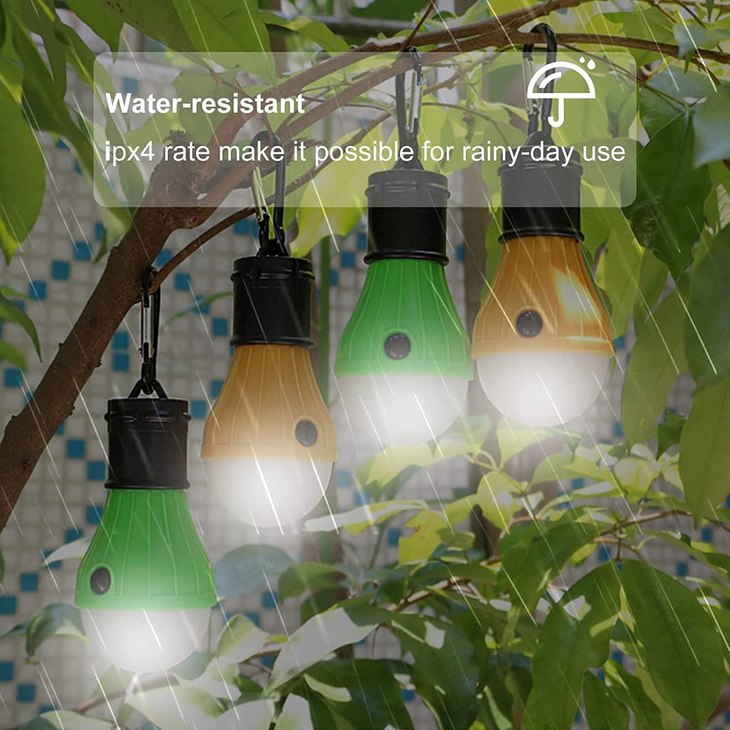 5 Pack LED Camping Tent Lights with Carabiner Hooks, 3 Light Modes and Waterproof ABS Housing for Hiking, Fishing and Emergencies