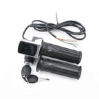 Replacement Electric Throttle Handle for Electric Bike Scooter Twist Throttle Handle with LCD Display and Power, Made of Abs, Black Color
