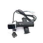 Replacement Electric Throttle Handle for Electric Bike Scooter Twist Throttle Handle with LCD Display and Power, Made of Abs, Black Color