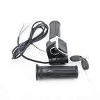 Replacement Electric Throttle Handle for Electric Bike Scooter Twist Throttle Handle with LCD Display and Power, Made of Abs, Black Color