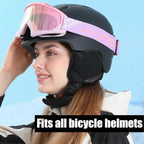Practical High Performance Ear Warmers Bicycle Helmet, Earmuffs Wind, Fits All Helmets, Black, Excellent Performance