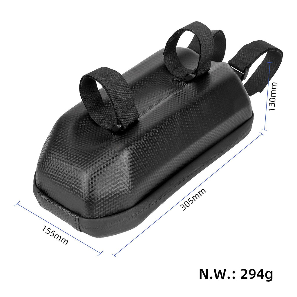 Replacement 4L hard shell bag electric scooter bag hard shell EVA waterproof front bag hanging bag driving folding bicycle bag, Black Color