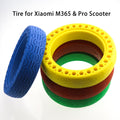 For Xiaomi electric scooter color solid tire multi-color honeycomb tire hollow air-free tire M365 explosion-proof solid tire, Replacement Part