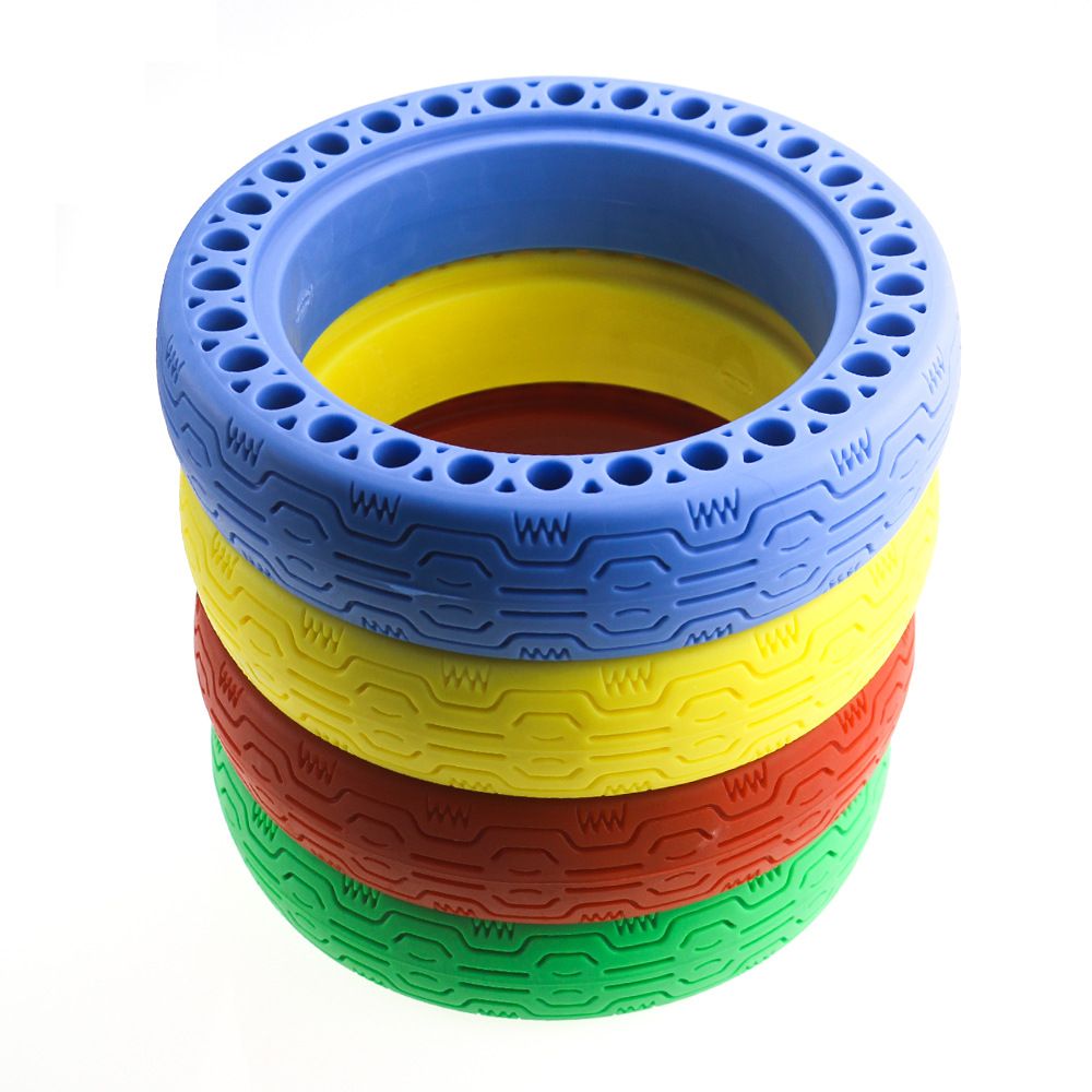 For Xiaomi electric scooter color solid tire multi-color honeycomb tire hollow air-free tire M365 explosion-proof solid tire, Replacement Part
