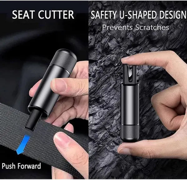 Practical High Performance Vehicle Safety Hammer with Seatbelt Cutter & Glass Breaker, Compact Emergency Escape Tool
