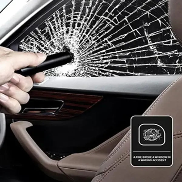 Practical High Performance Vehicle Safety Hammer with Seatbelt Cutter & Glass Breaker, Compact Emergency Escape Tool