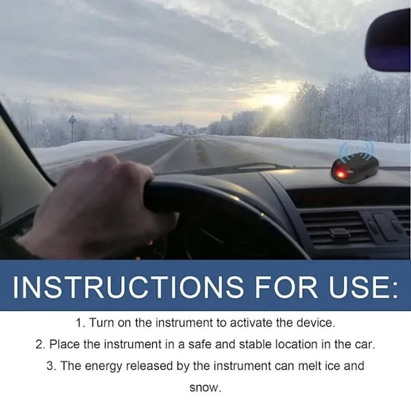 2pcs Car Ice Remover Portable Mini Universal SUV Truck Vehicle Car Window Glass Winter Electromagnetic Molecular Interference Antifreeze qd