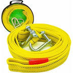 Heavy duty towing strap with two D-ring safety hooks for winch, 5 ton capacity and 5 m length..DEBUNS, Replacement Part