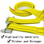 Heavy duty towing strap with two D-ring safety hooks for winch, 5 ton capacity and 5 m length..DEBUNS, Replacement Part