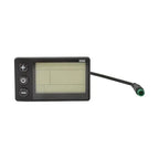 S866 Electric Bicycle LCD Display E-Bike Electric Scooter Display Meter Control Panel with Waterproof Connector, ABS + PC material, Black Color