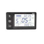 S866 Electric Bicycle LCD Display E-Bike Electric Scooter Display Meter Control Panel with Waterproof Connector, ABS + PC material, Black Color