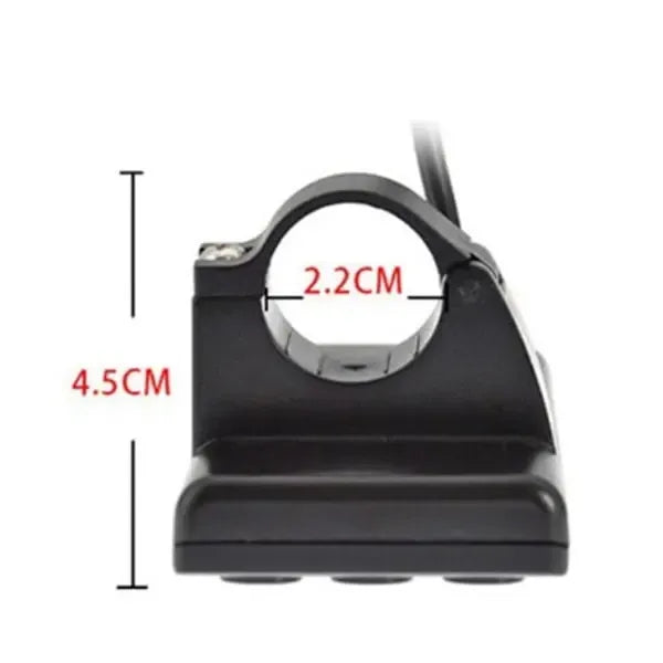 S866 Electric Bicycle LCD Display E-Bike Electric Scooter Display Meter Control Panel with Waterproof Connector, ABS + PC material, Black Color