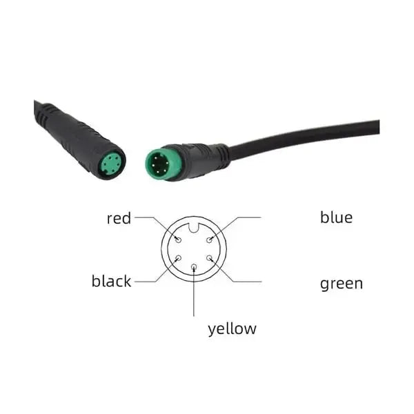 S866 Electric Bicycle LCD Display E-Bike Electric Scooter Display Meter Control Panel with Waterproof Connector, ABS + PC material, Black Color