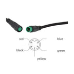 S866 Electric Bicycle LCD Display E-Bike Electric Scooter Display Meter Control Panel with Waterproof Connector, ABS + PC material, Black Color