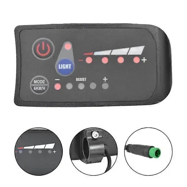 S810 E-Bike Meter LED Display 36V IP65 for Electric Bike Electric Bicycle Meter 5PIN Black, ABS material, automotive replacement use, Black Color