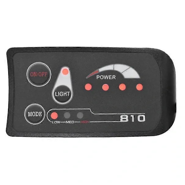 S810 E-Bike Meter LED Display IP65 36V UART Compatible with Electric Bike Electric Bicycle Meter (36V) Black 5PIN, ABS + Plastic material, Black Color