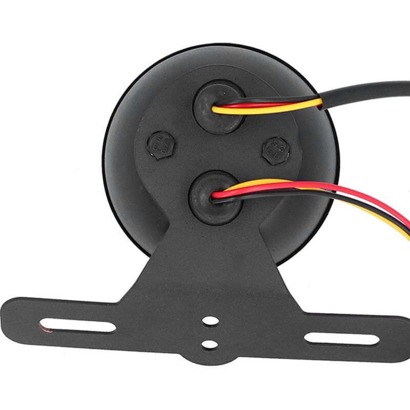 DC12V Vintage Tail Light Brake Stop Light with License Plate Bracket Universal for Yamaha Motorcycle, ABS + Metal material