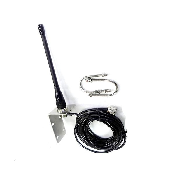 VHF Marine Antenna 156-163MHz Waterproof Rubber Mast Antenna With 5m Rg-58 Cable For Boat Sailboat Y, Stainless Steel + Rubber material