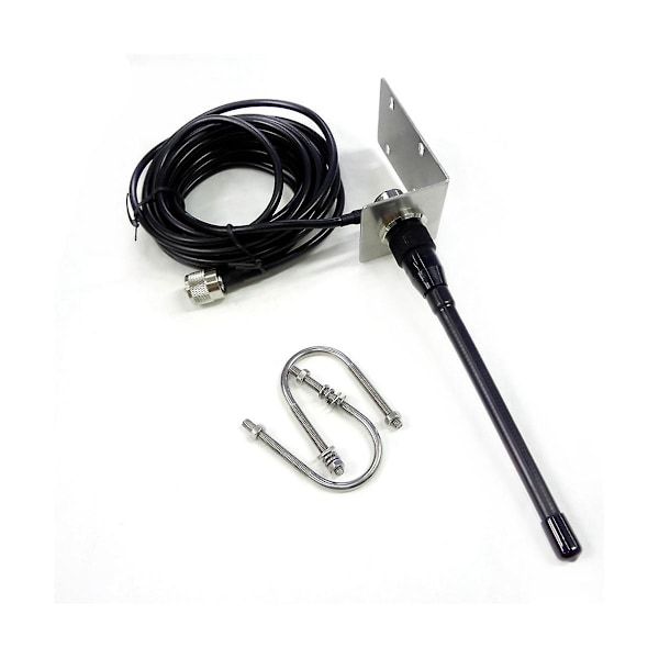 VHF Marine Antenna 156-163MHz Waterproof Rubber Mast Antenna With 5m Rg-58 Cable For Boat Sailboat Y, Stainless Steel + Rubber material