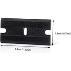 Car Sticker Remover 100 pcs Plastic Razor Blades Edges for 1.5 inch, car washing and detailing, polishing or foam cleaning