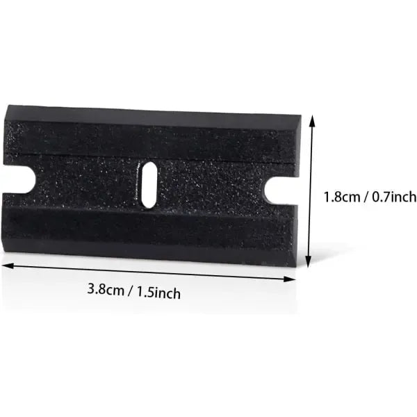Car Sticker Remover 100 pcs Plastic Razor Blades Edges for 1.5 inch, car washing and detailing, polishing or foam cleaning