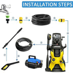 High pressure washer lance 150bar accessory for karcher k2 k3 k4 k5 k6 k7 with adjustable nozzle, car washing and detailing