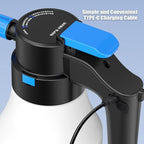 1.5L Electric Car Foam Sprayer Large Capacity Car Foam Sprayer High Pressure Washer Foam Cannon for Gardening, PE + Copper material