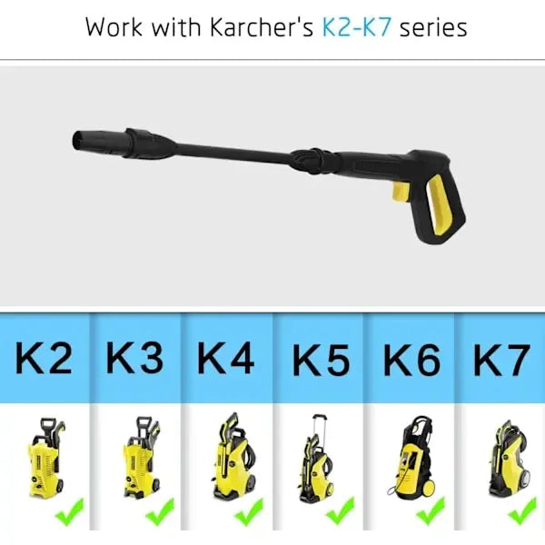 High Pressure Spray Gun with Trigger for Karcher K2 K3 K4 K5 K6 K7 Pressure Washer, Brass Nozzle, 2100 PSI Rating