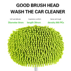 Microfiber Car Wash Brush Mop Extendable Long Handle Scratch-Free Removable and Washable Cover for Car Replace Spare Head Cover
