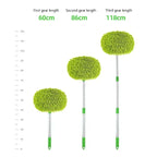 Microfiber Car Wash Brush Mop Extendable Long Handle Scratch-Free Removable and Washable Cover for Car Replace Spare Head Cover