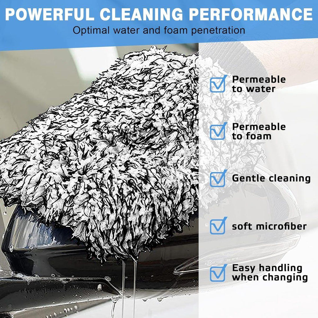 Rim Brush - Car Wheel Brush with Car Wash Mitt - Microfiber Rim Brush - Tire Brush - Wheel Brush - Rim Cleaner