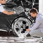 Rim Brush - Car Wheel Brush with Car Wash Mitt - Microfiber Rim Brush - Tire Brush - Wheel Brush - Rim Cleaner