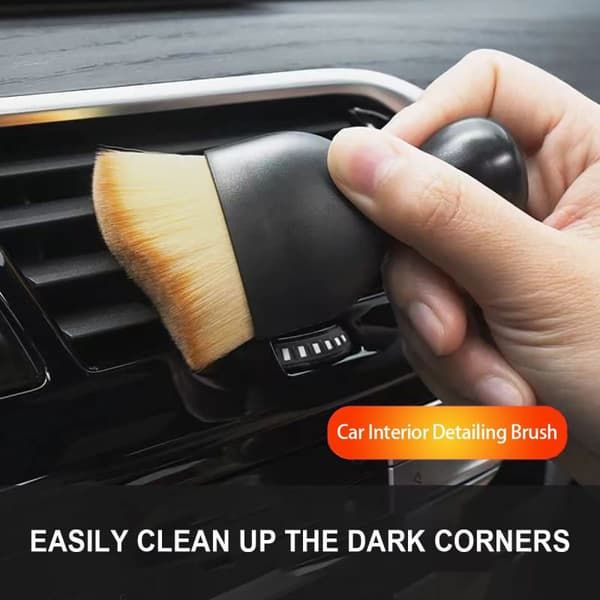 Soft cleaning brush / brush for car interiors 3-pack Black, Plastic material, car washing and detailing, polishing or foam cleaning, Black Color