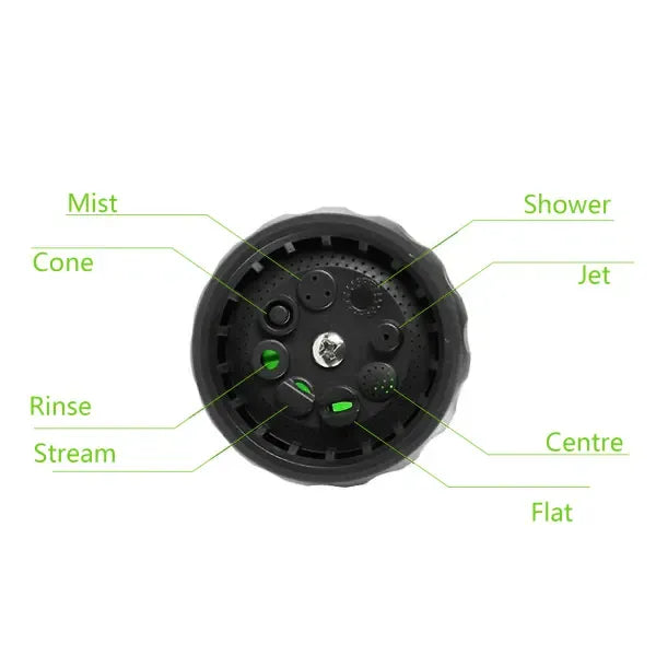 Water Hose Nozzle Car Wash Garden High Pressure Sprinkler Fo green one size, Engineering Plastic material, car washing and detailing, Green Color