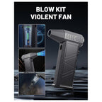 Turbo Jet Fan 300000RPM Powerful Air Blower, Brushless Motor Portable Dust Cleaner for Car Interior, 8000mAh Battery