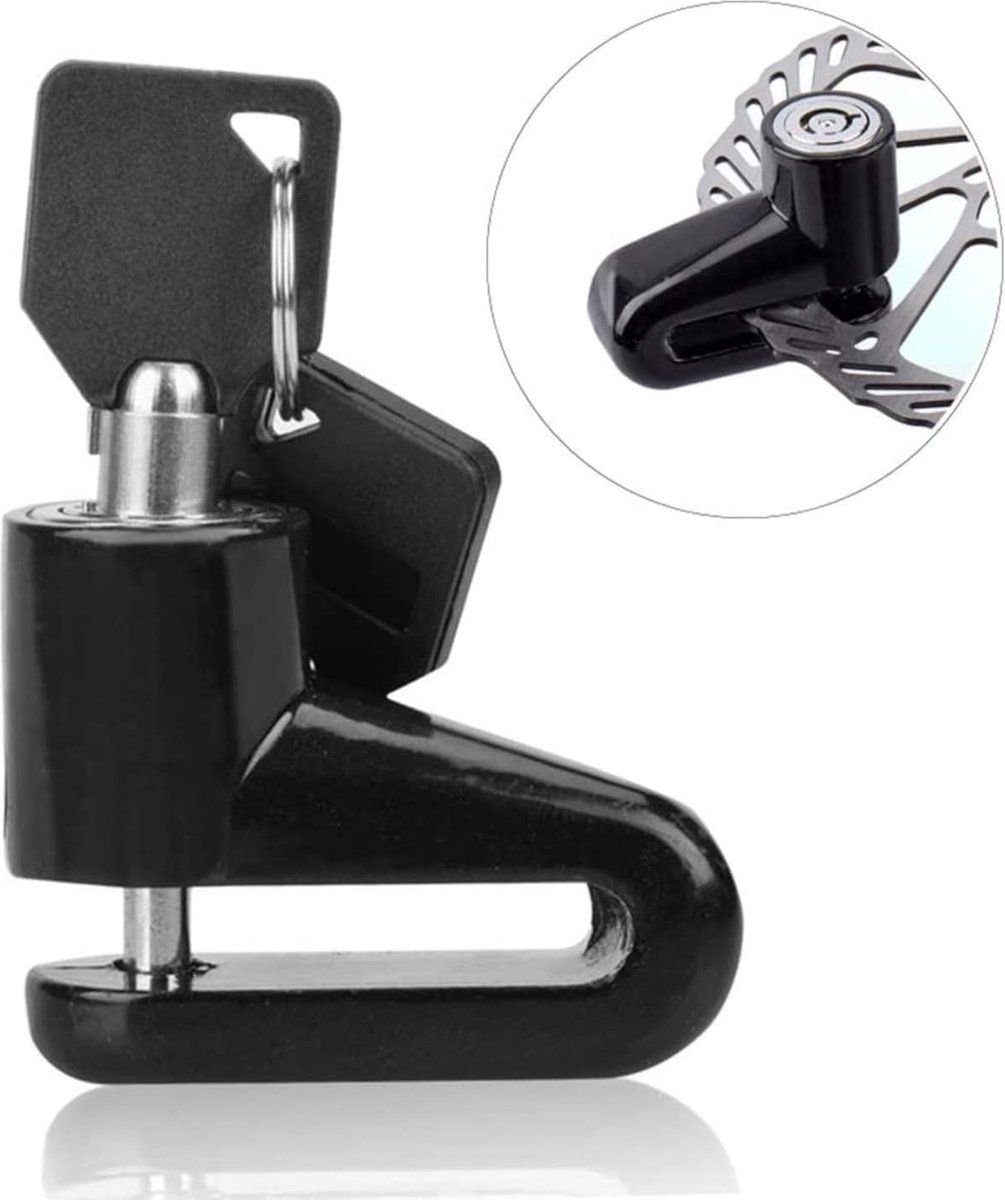 Disc Brake Lock, Electric Scooter Lock, for Xiaomi M365, With holder and steel cable, with storage holder, for Regular Driving, Storage and Travel
