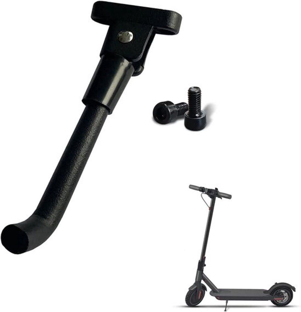 Stand for Electric Scooter, Aluminum Kickstand, Replacement Side Stand with Screws, for Home, Travel and Daily Use, Black