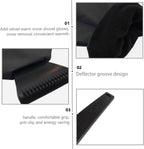2 Pieces, Car Ice Scraper, Ice Scraper with Glove, Window Scraper, Gloved Window Scraper, Snow Scraper, Compact Lightweight Design, Black