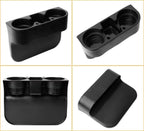 Car Cup Holder Organizer, Space-Saving Storage Insert for Drinks, Phones and Small Items in Cars, SUVs and Trucks, Black