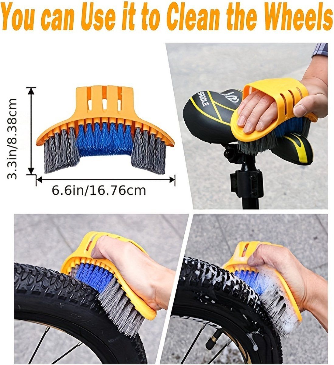 Bicycle Cleaning Set with Chain Cleaner, Chain Brush and Lubrication Tools for Road, Mountain and Electric Bike Maintenance