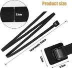 4 Pieces Tie, 2.5 m lashing straps, Fastening straps with stainless steel buckle, Fastening straps for cars, bicycles and camping, black