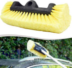 Vehicle Cleaning Brush Head for Cars, RVs, Trucks, Campers and Boats, Soft Window and Caravan Washing Brush, Yellow, 25.4 cm