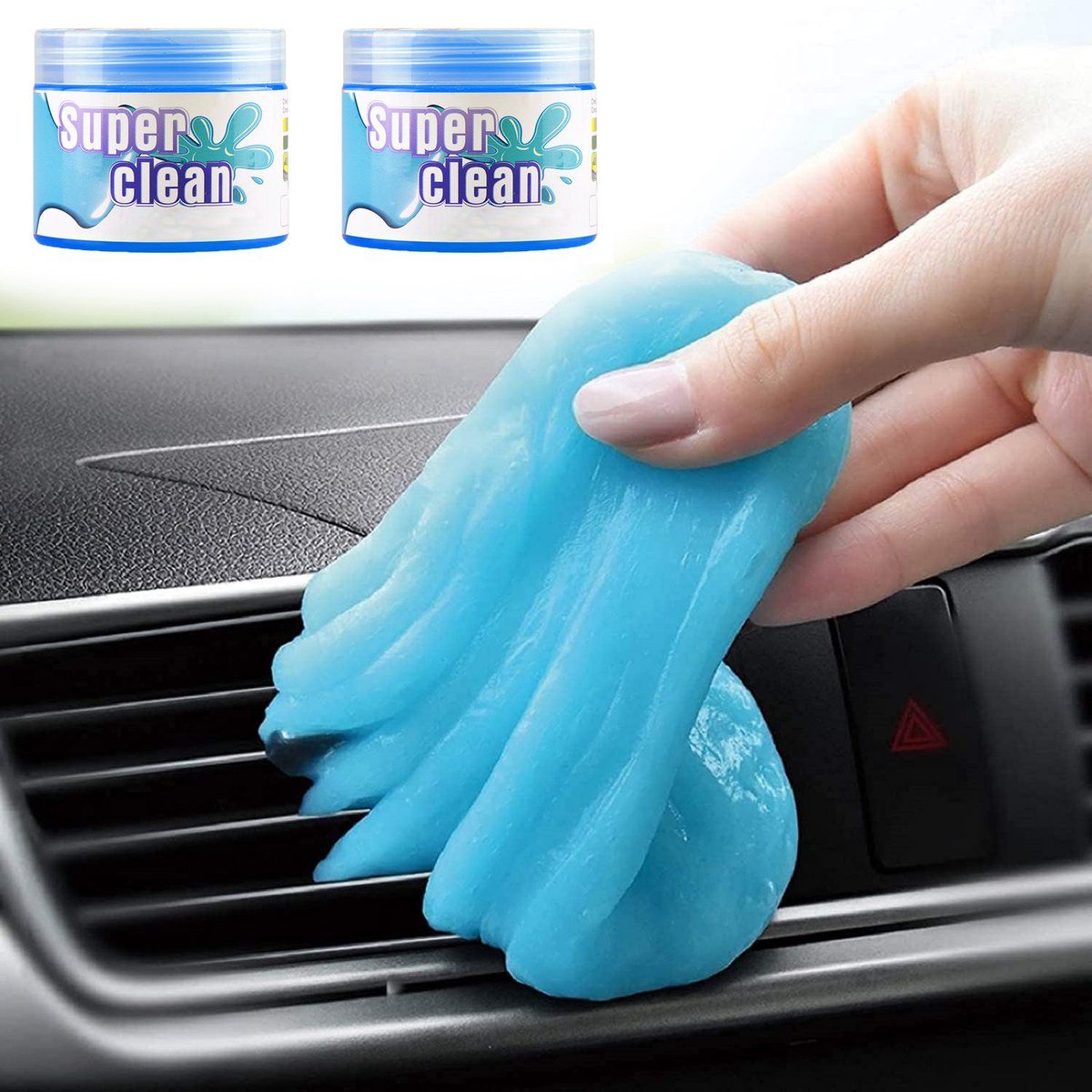 Car Cleaning Gel, Detail Gel Universal Dust Cleaner, For Car Interiors, Laptops, Printers, Cameras, Remote Controls, 2 items