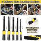 22 Pieces Car Wash Kit with Polishing Tools, Rim Brush and Interior and Exterior Car Care Accessories for Vehicle Cleaning