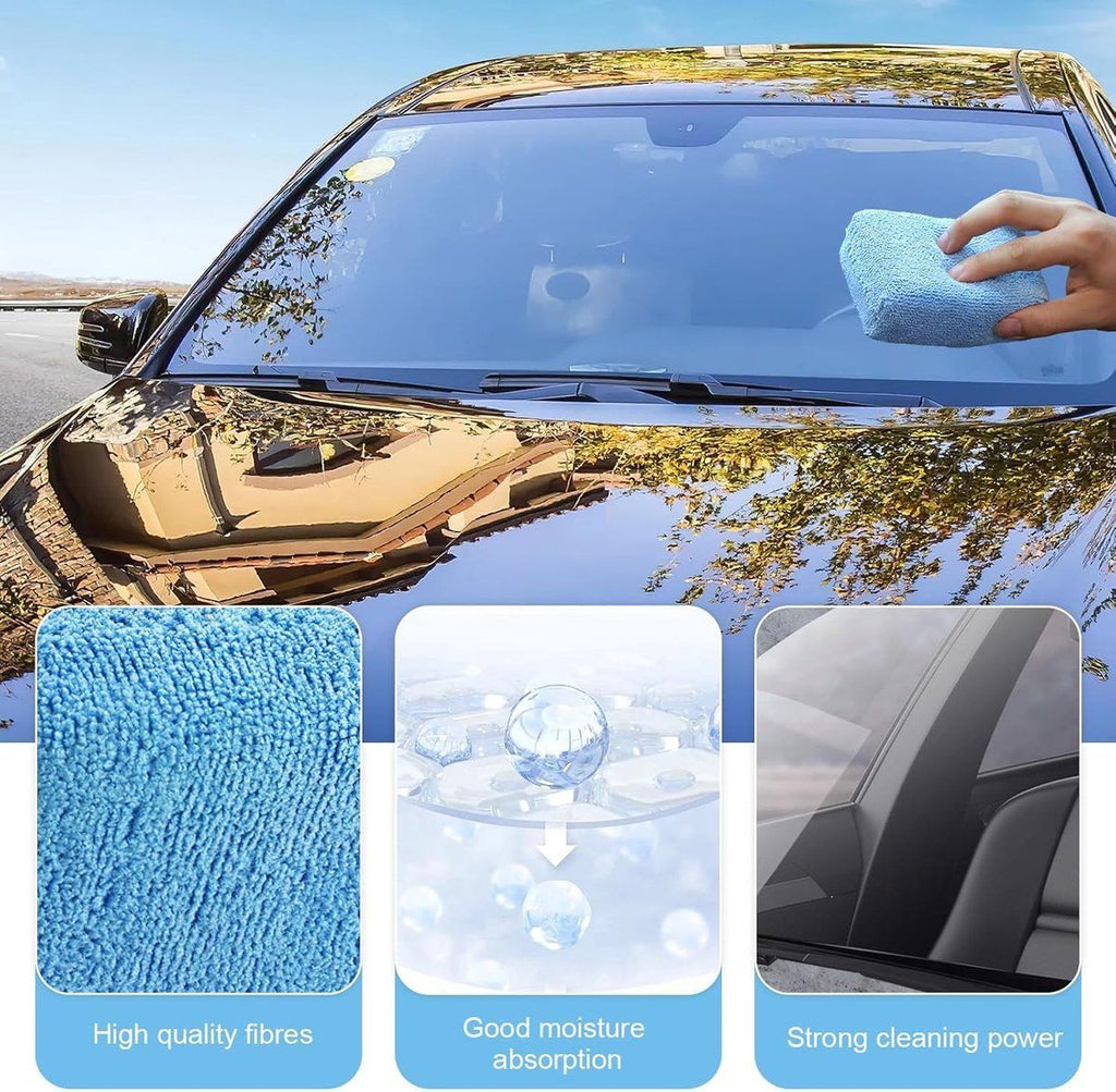 2 Sponges, Anti-fog sponges, Microfiber cloths, Water absorbent, Ideal for cleaning windshields, for Home, Travel and Daily Use