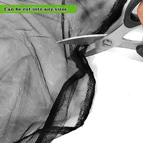 20x10Ft Mosquito Netting Garden Mesh Netting, Fly Bird Net Barrier Hunting Blind Plant Protecting Net, 3x6m, Black