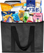2 Pack Insulated Cooler Bags, Extra Large Foldable Grocery Tote Bags with Zipper and Handles for Shopping and Takeaway Food