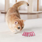 Red Pet Cat Toy Spring Style Spring Toys Playful Coils for Plastic for Swatting Biting Hunting and Active Play Colorful, Red Green