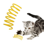 Red Pet Cat Toy Spring Style Spring Toys Playful Coils for Plastic for Swatting Biting Hunting and Active Play Colorful, Red Yellow